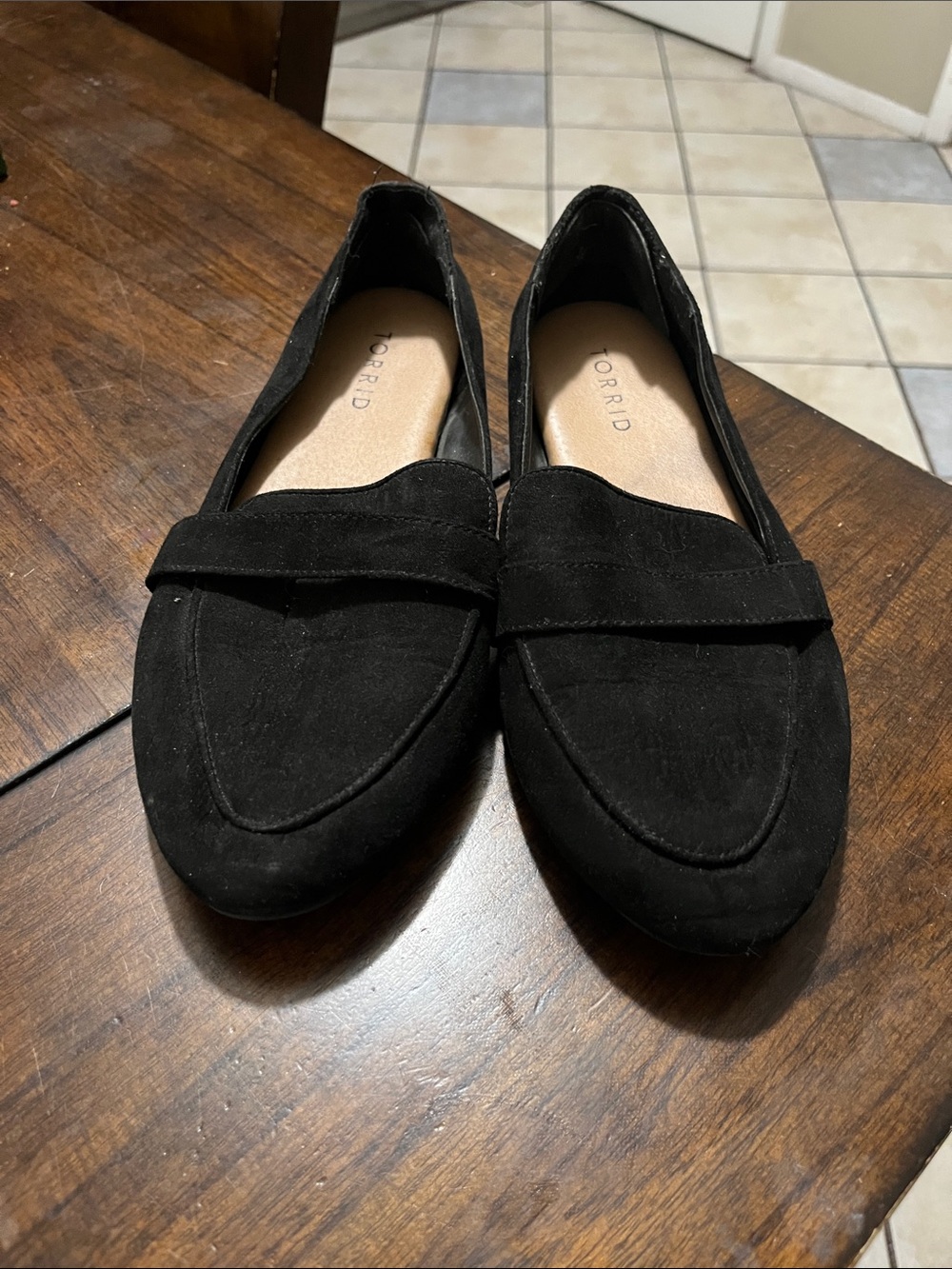 torrid Black Suede-Look Penny Loafers